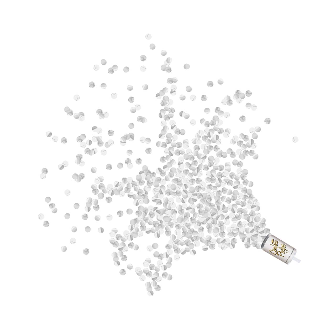 Beistle 1/2" Silver Push Up Confetti Poppers, 4ct.